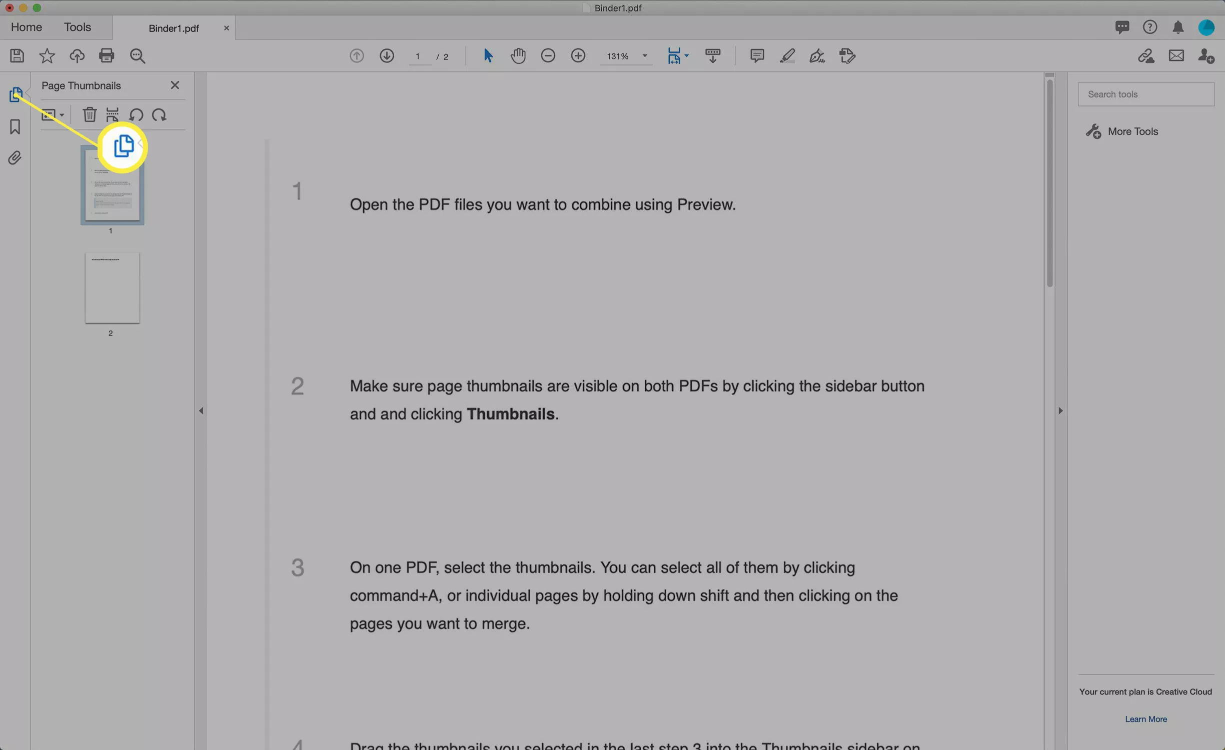 Top 3 thủ thuật ghép nhiều file PDF thành một file PDF trên máy Mac 9