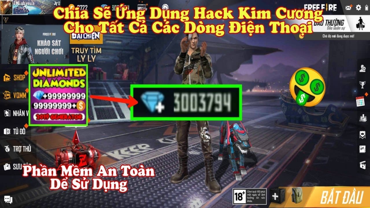 hack free fire kim cuong