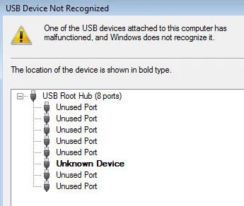 loi USB Device Not Recognized