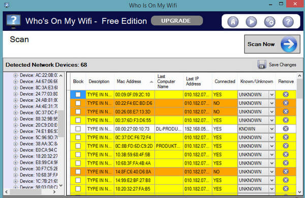 Phần mềm chặn WiFi trên PC - Who is on my WiFi