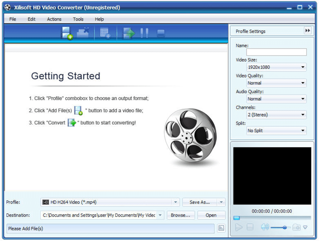 Phần mềm đổi đuôi video - Xilisoft hd video converter