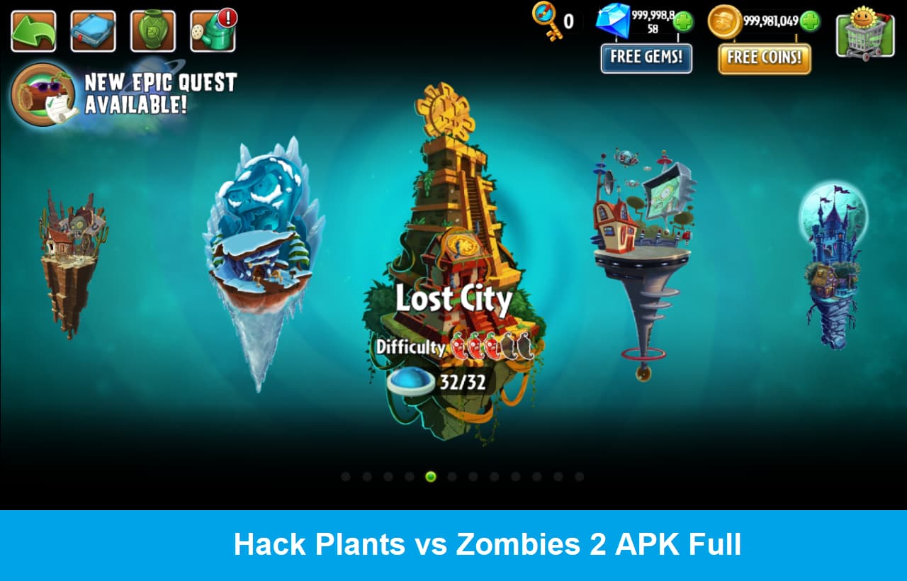 hack plants vs zombies 2 apk
