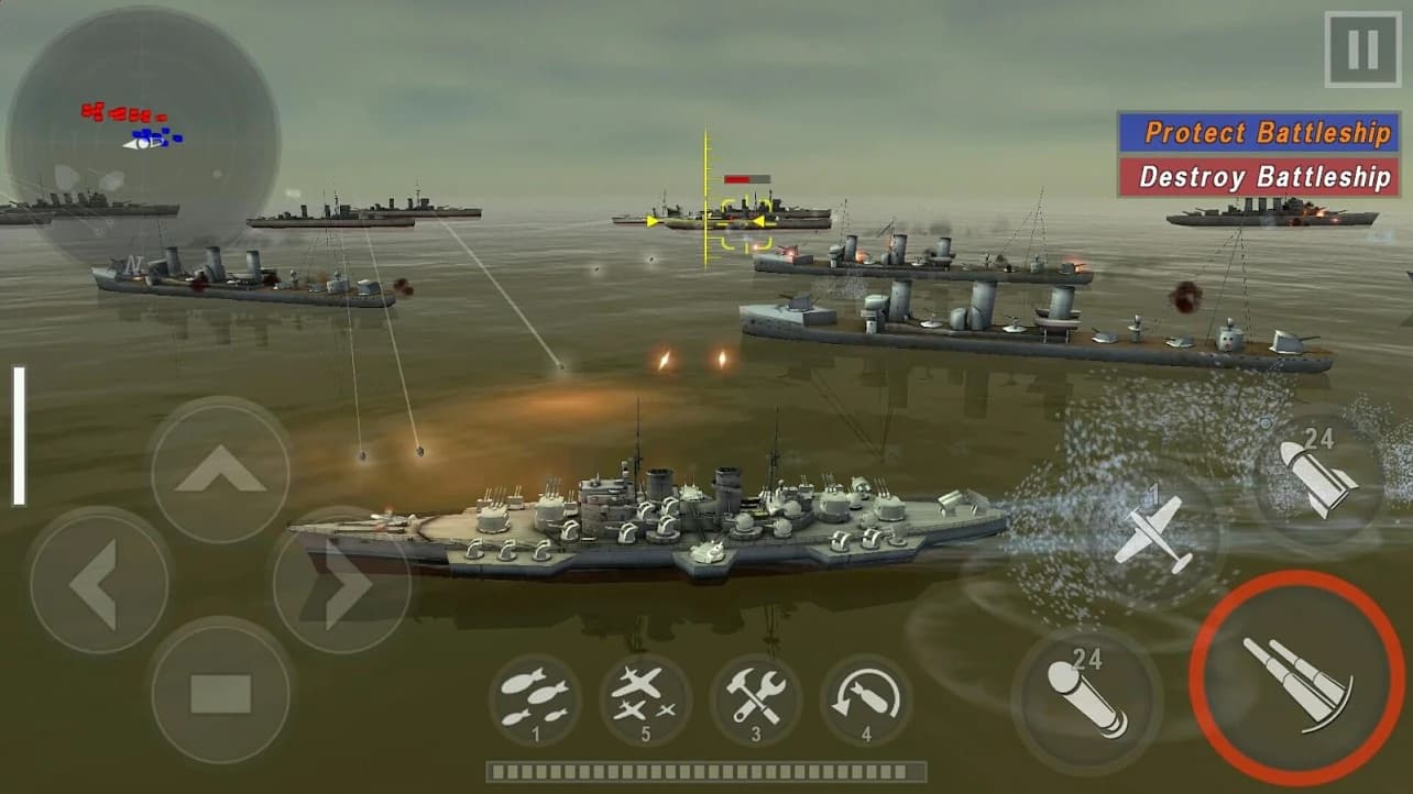 tải warship battle 3d mod