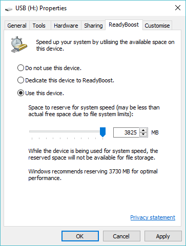 Tăng tốc Windows tính năng ReadyBoost bằng USB