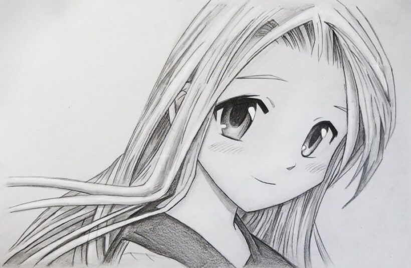 Vẽ tranh anime nữ dễ thương bằng bút chì