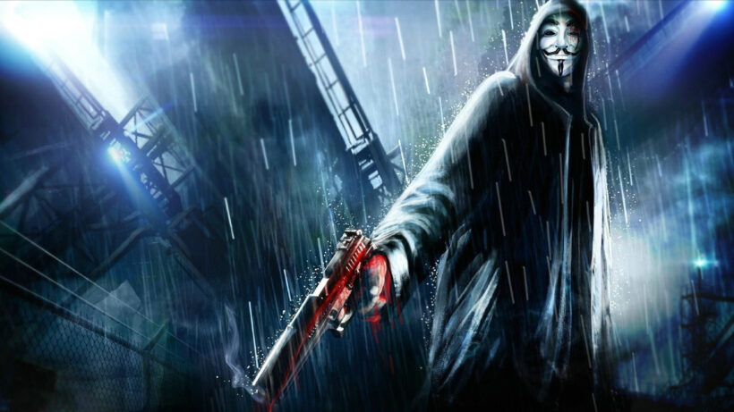 Hình ảnh Hacker, Anonymous bắn súng cực ngầu