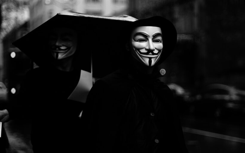 Hình ảnh đen trắng Hacker, Anonymous