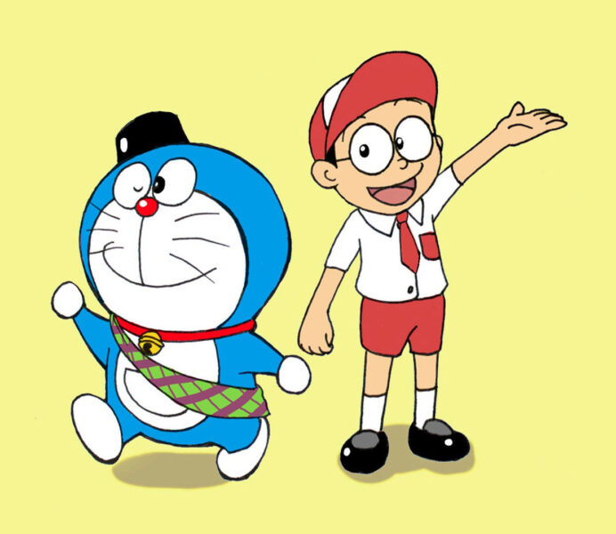 Hình vẽ Doremon và Nobita