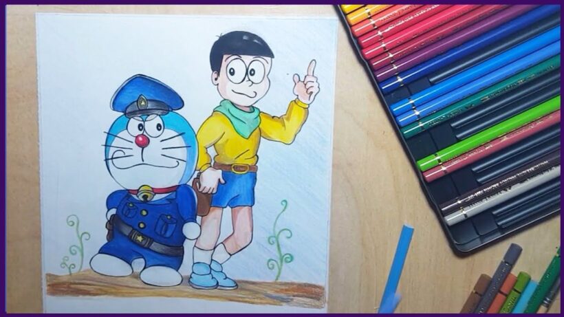 Hình vẽ Doremon và Nobita ngầu