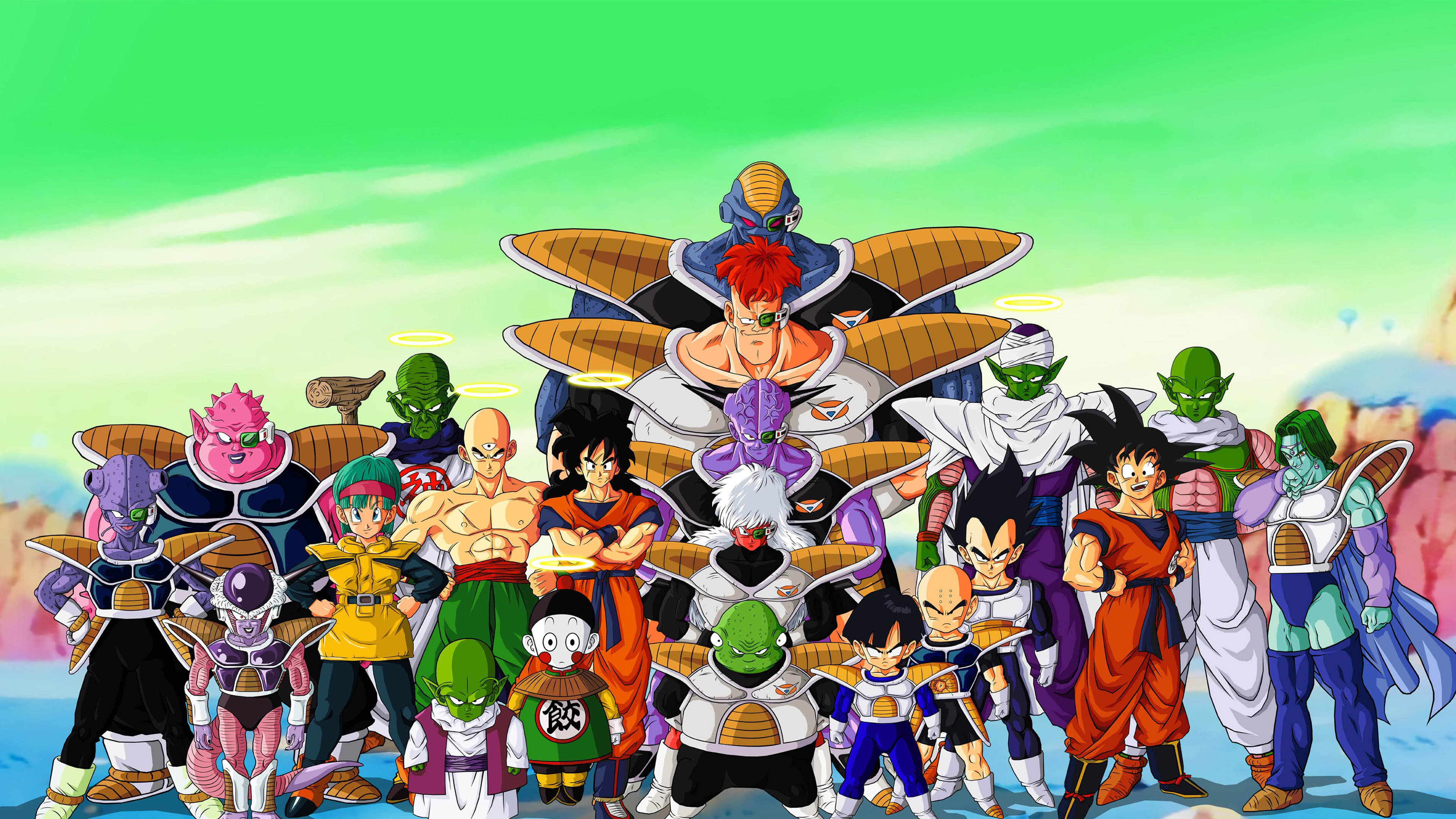 Hình nền Dragon Ball nhiều nhân vật đứng chung