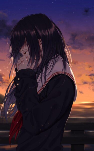 Hình ảnh avatar thất tình nữ anime buồn khóc