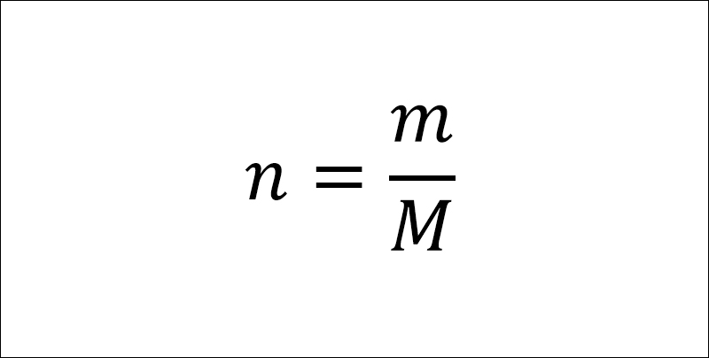 Công thức tính số mol qua khối lượng