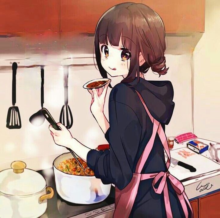 Tổng hợp hình anime nấu ăn