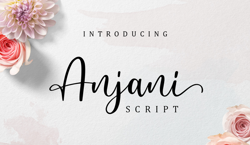 Anjani script modern calligraphy font (Envato Elements)
