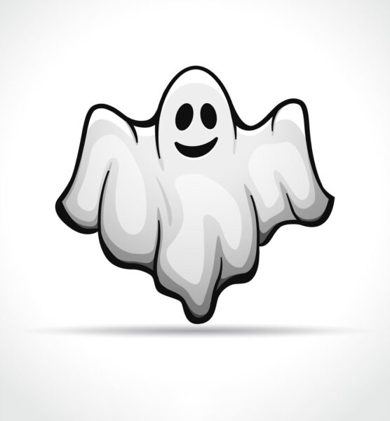 Vector ghost on white background