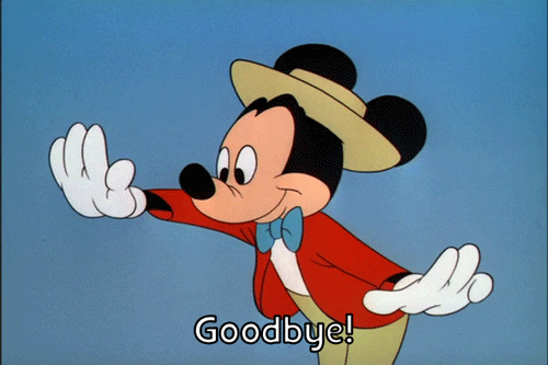 Ảnh động Mickey goodbye cực đẹp