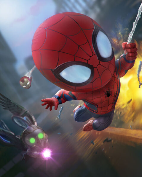 Hình ảnh Spider Man người nhện chibi