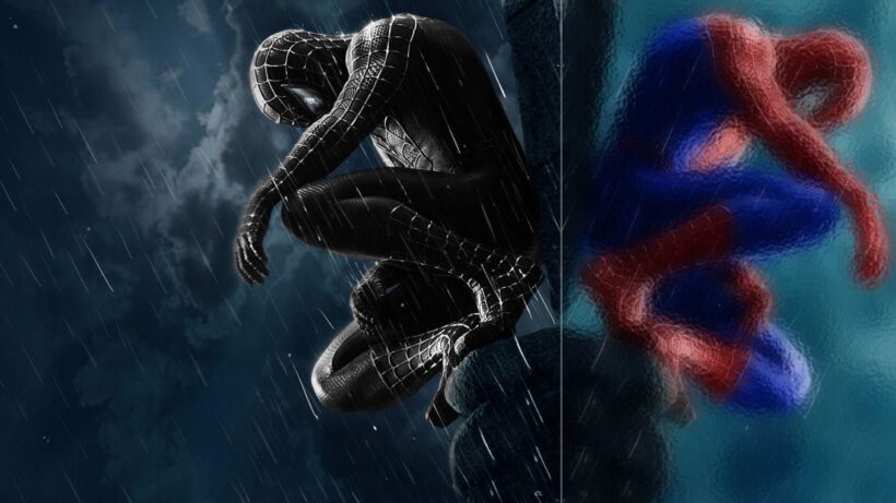 Hình ảnh Spider Man người nhện đen và đỏ