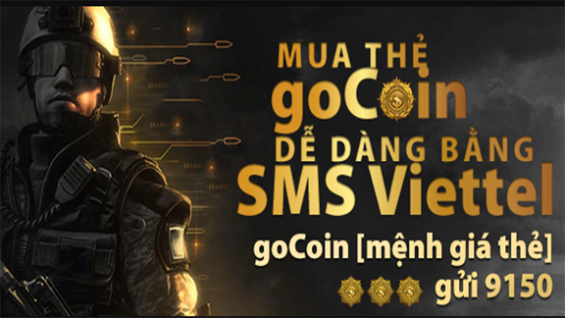 Mua mã thẻ Gocoin bằng SMS Viettel
