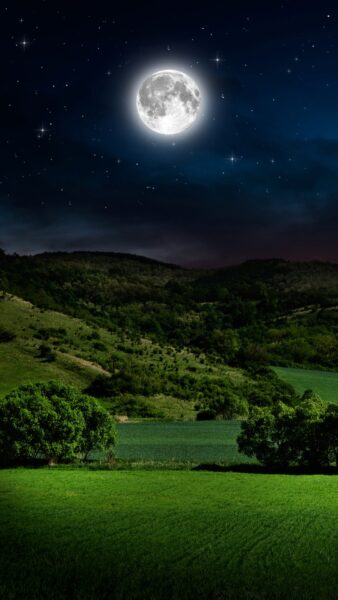 Hình ảnh nền mặt trăng đẹp lung linh cho điện thoại