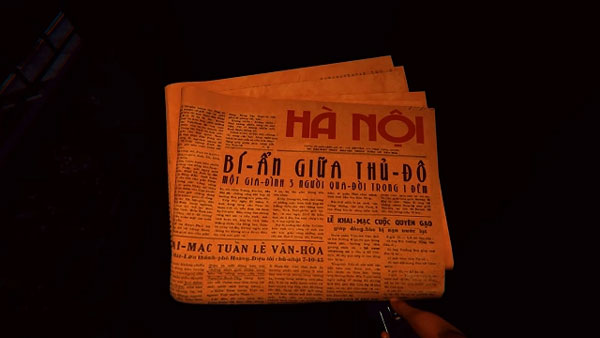 Cuối đoạn trailer xuất hiện một tờ báo với mẩu tin 