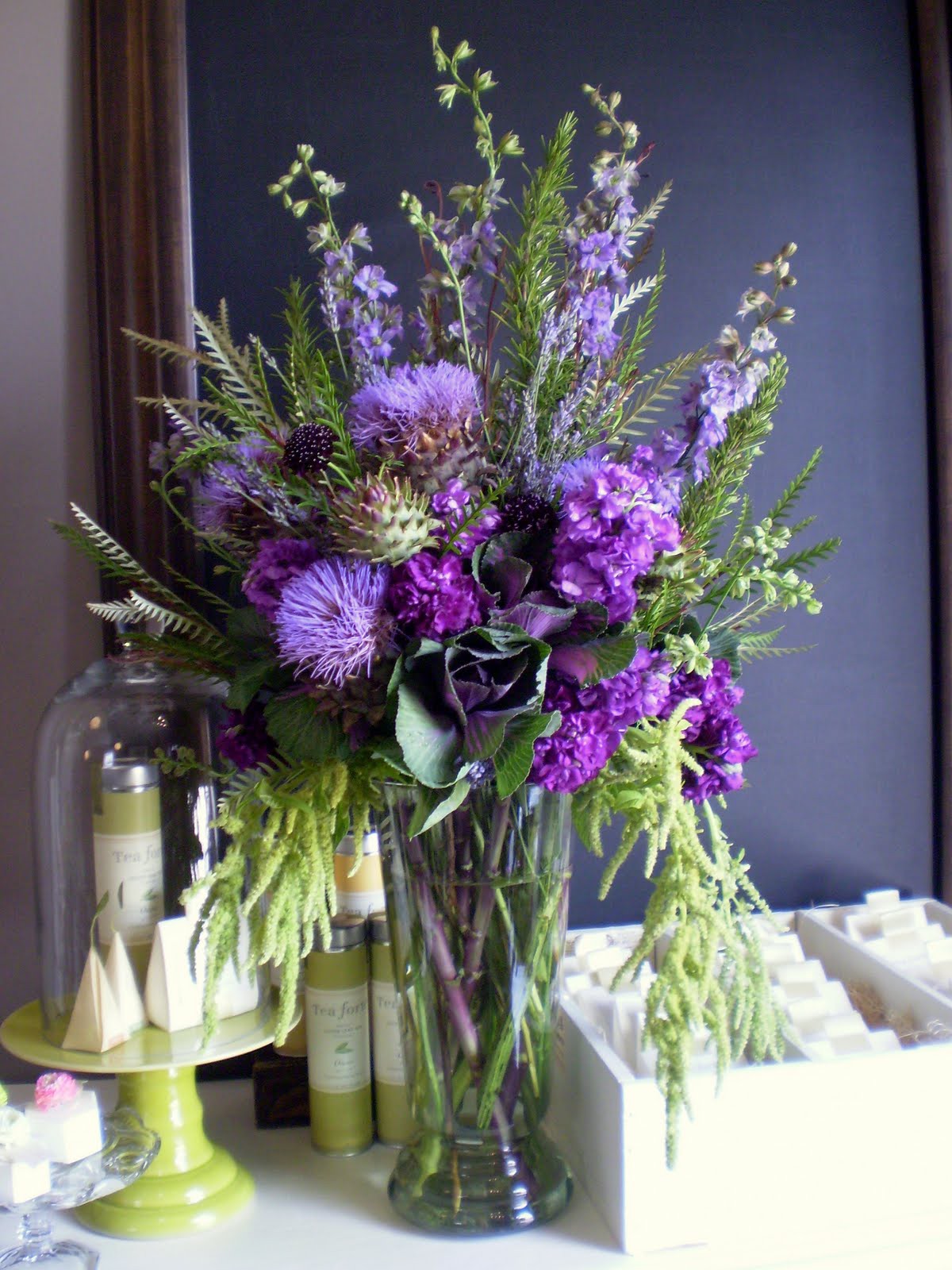 Bình hoa violet tím đẹp