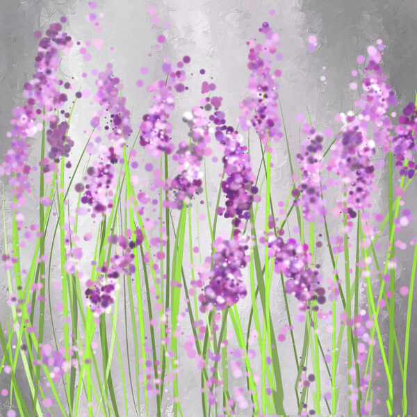 Hình vẽ bụi hoa violet (xanh)