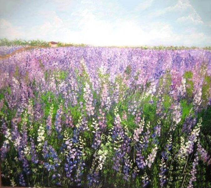 Cách vẽ hoa Violet xanh tuyệt đẹp