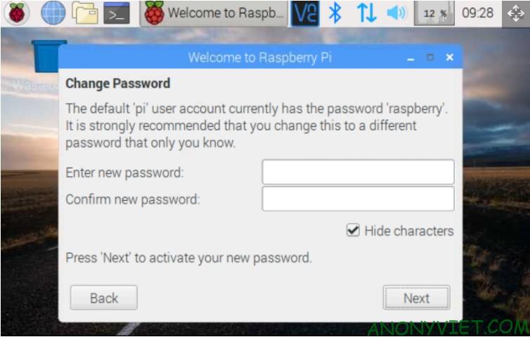 Thay đổi mật khẩu Raspberry Pi