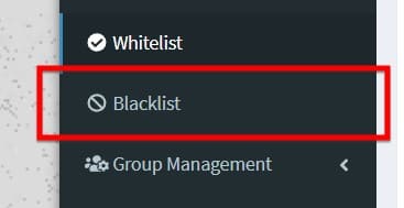 Thêm vào Blacklist