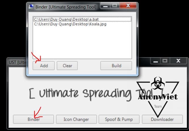 Đính kèm Virus vào hình ảnh với Ultimate Spreading Tool 9