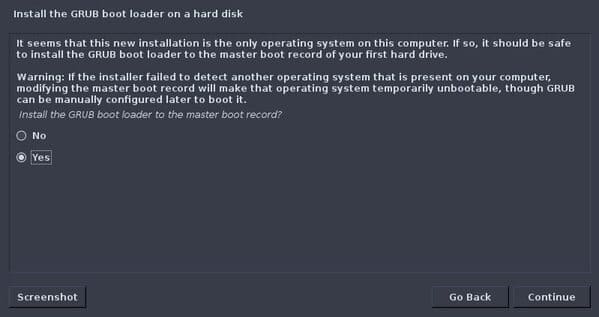 GRUB bootloader