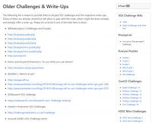 cure53 XSS Challenge Wiki