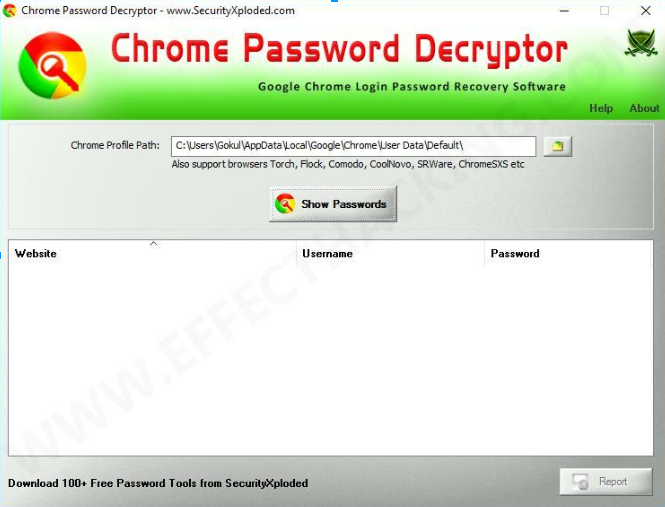 Công cụ giải mã và hack mật khẩu lưu trữ trên Google Chrome