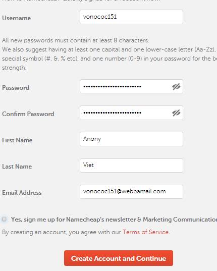 Cách đăng ký Domain .website và Hosting miễn phí của Namecheap 14