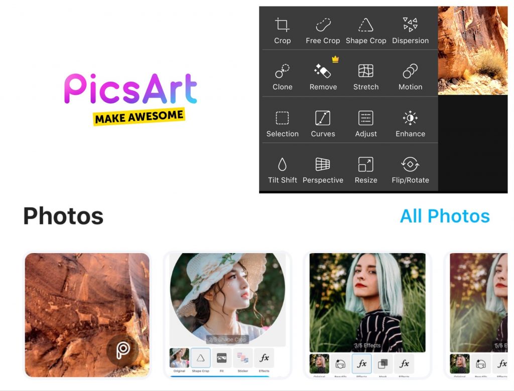 Ứng dụng ghép ảnh PicsArt