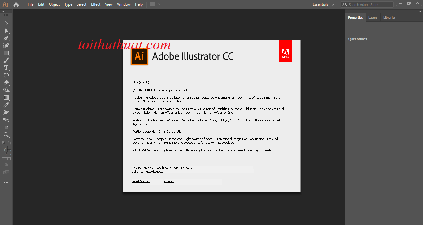 Phần mềm Adobe illustrator cc 2019 đã được crack thành công