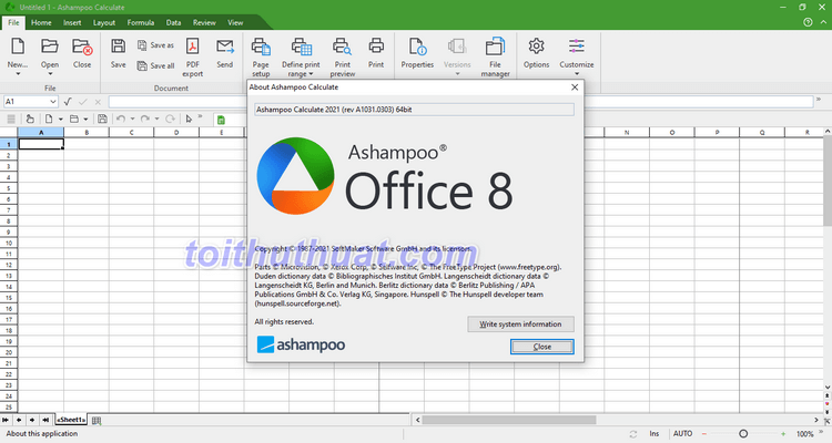Ashampoo Office 2021 - Công cụ văn phòng Office