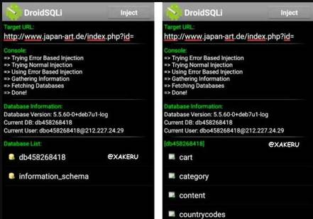 DroidSQLi quét lỗ hỏng bảo mật Website trên Android