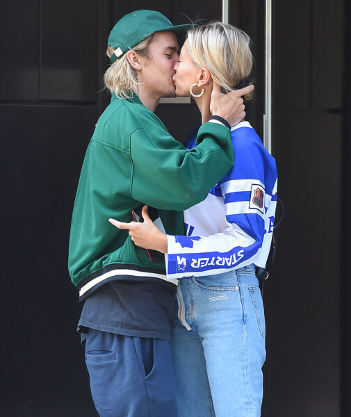 EXCLUSIVE: Justin Bieber And Fiance Hailey Baldwin Seen Kissing In New York City