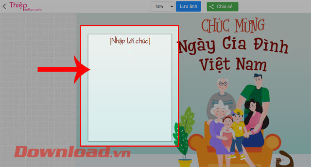 Huong dan tao thiep mung Ngay Gia dinh Viet Nam