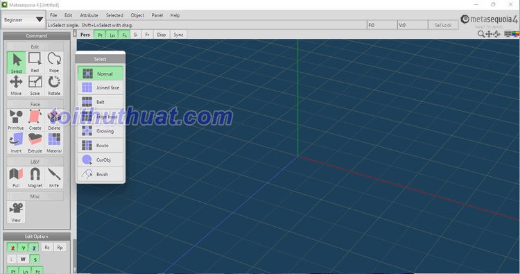 Metasequoia 4 - Hỗ trợ thiết kế mô hình 3D