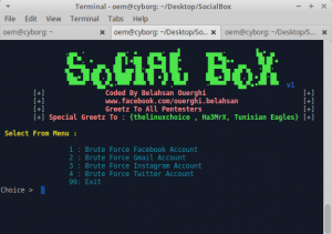 SocialBox - Framework hack mật khẩu Facebook, Gmail, Twitter,... 6