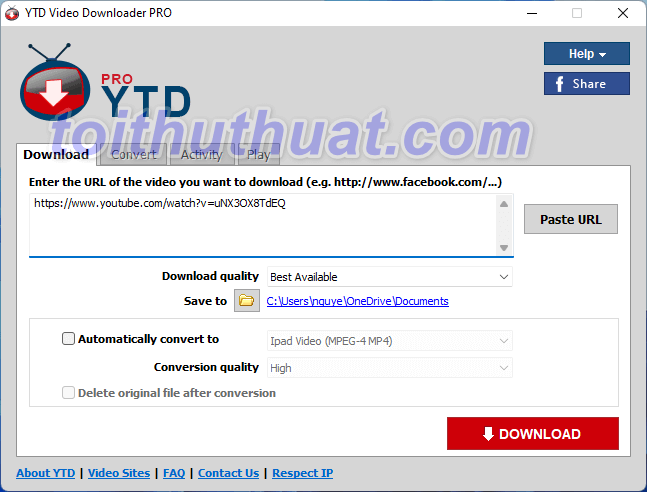 YTD Video Downloader Pro - Tải Video Youtube Miễn Phí
