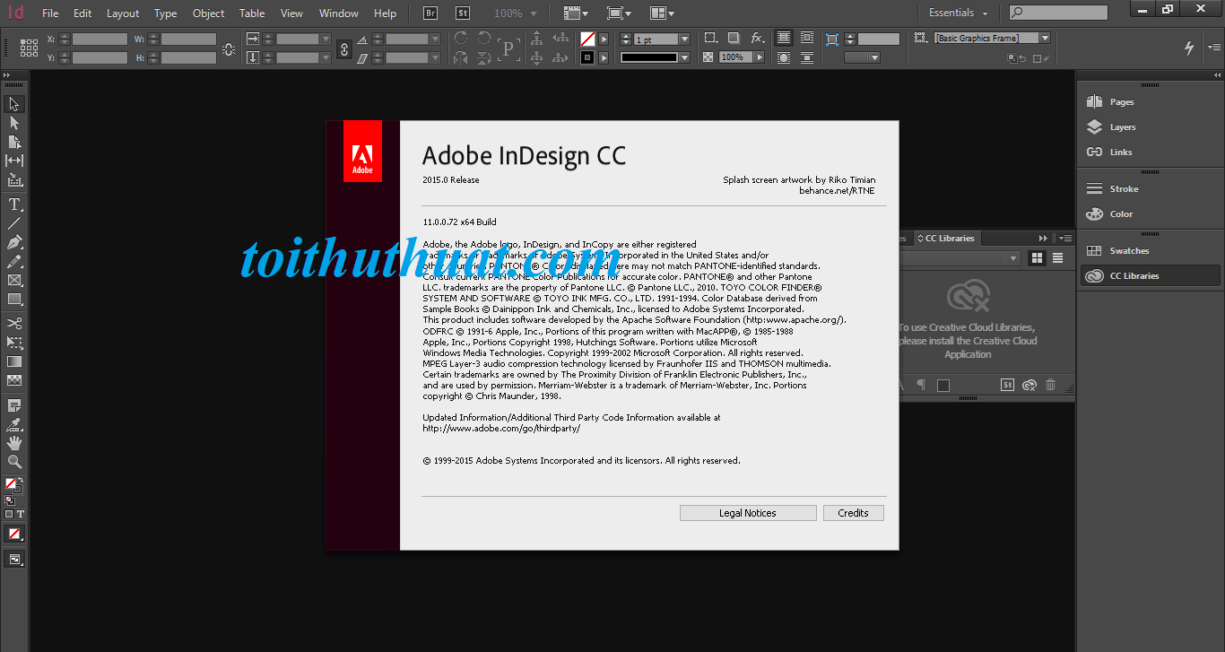 Phần mềm Adobe Indesign (Id) cc 2015 đã được cr@ck thành công