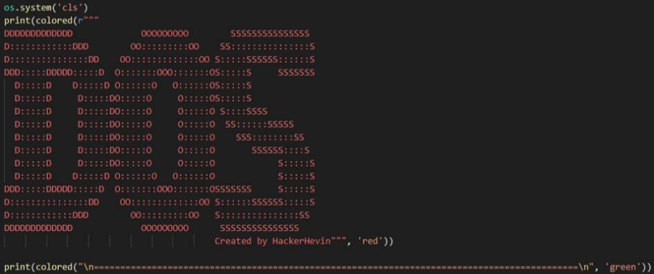 code tool ddos python