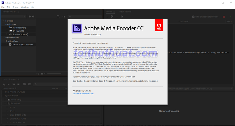 Hướng dẫn tải và cài đặt Adobe Media Encoder CC 2018