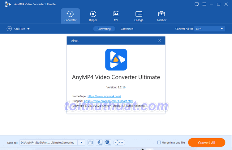 AnyMP4 Video Converter Ultimate 8 - Chuyển đổi video