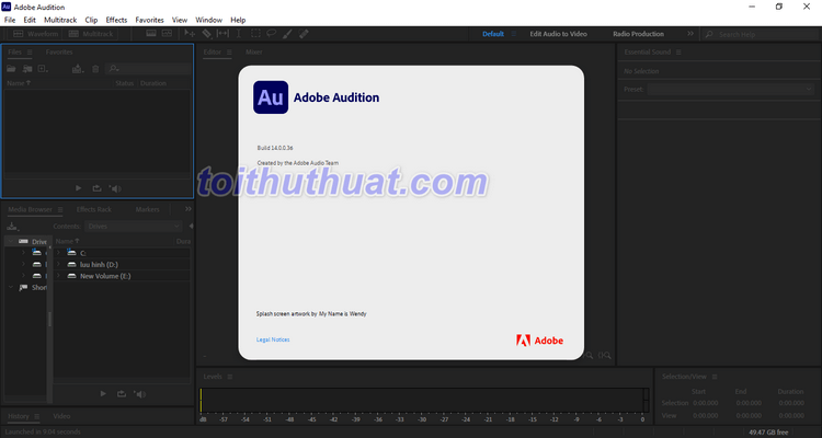 Hướng dẫn tải và cài đặt phần mềm Adobe Audition CC 2021
